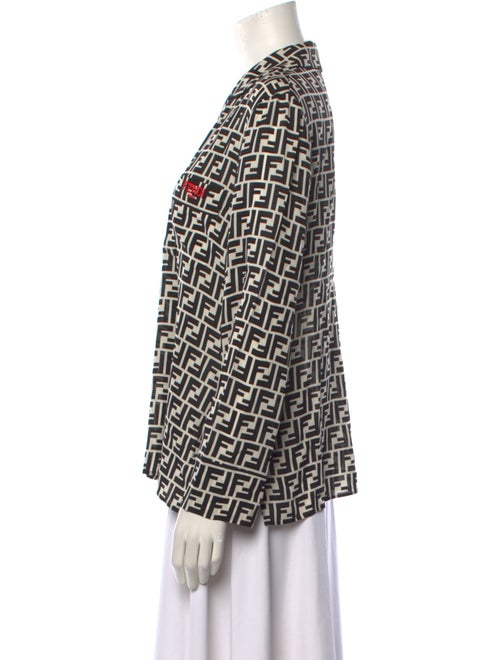 Fendi Silk Printed Button-Up Top