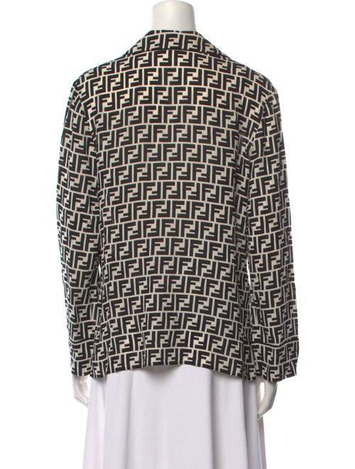 Fendi Silk Printed Button-Up Top