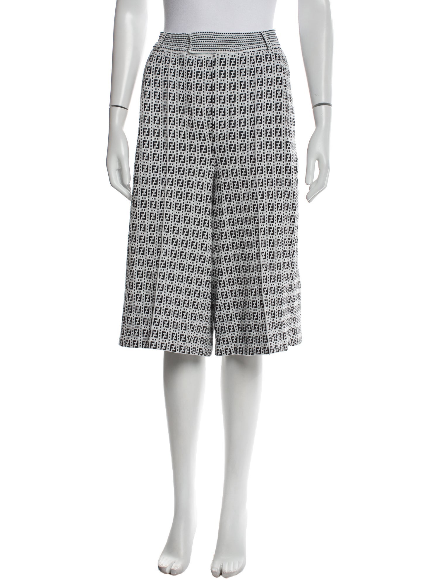 Fendi Printed Wide Leg Pants