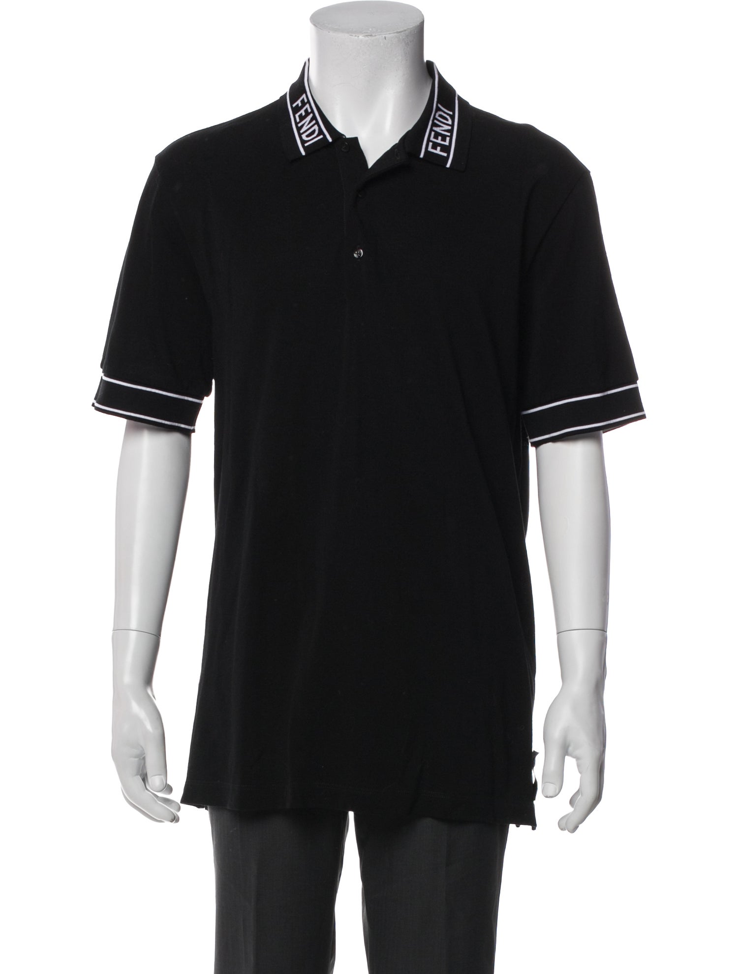 Fendi Collar Short Sleeve Polo Shirt
