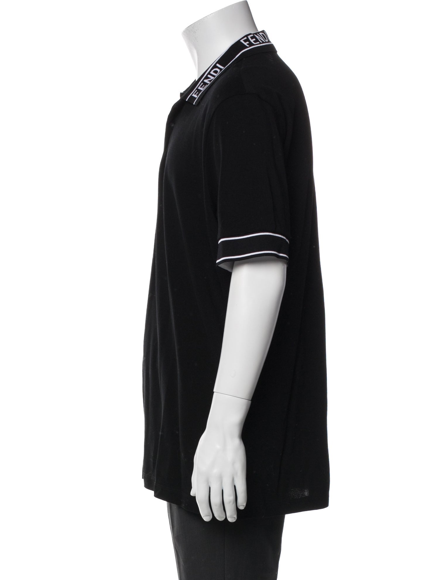 Fendi Collar Short Sleeve Polo Shirt