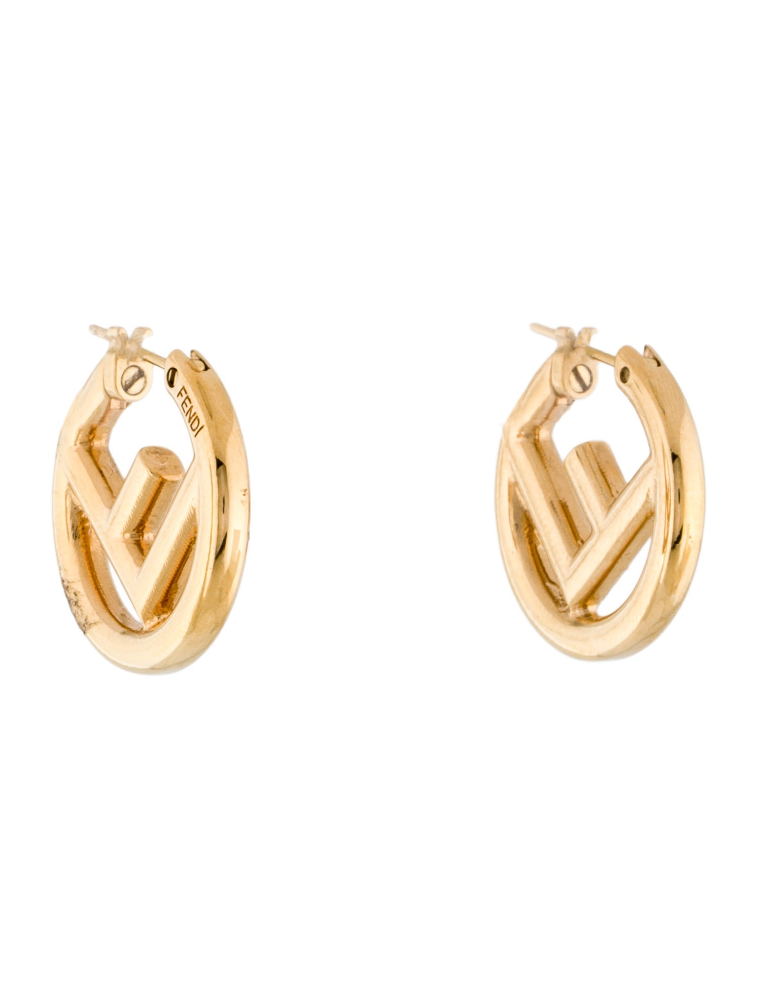 Fendi F Is Fendi Hoop Earrings