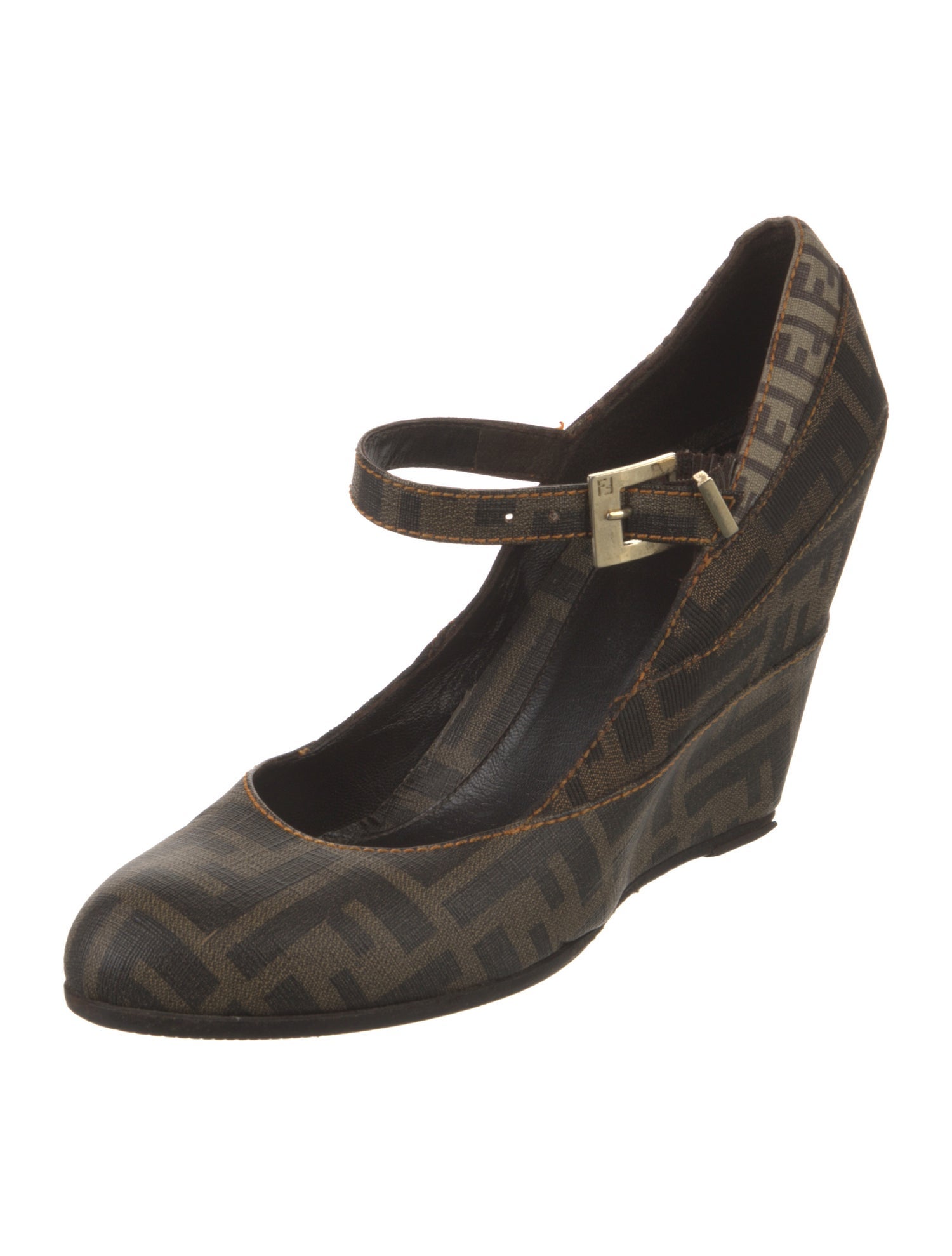 Fendi Zucca FF Logo Printed Pumps