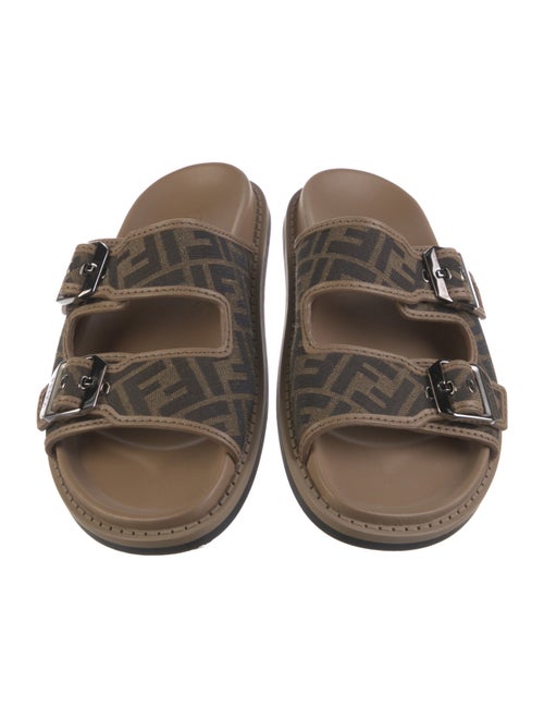 Fendi Zucca FF Logo Canvas Slides