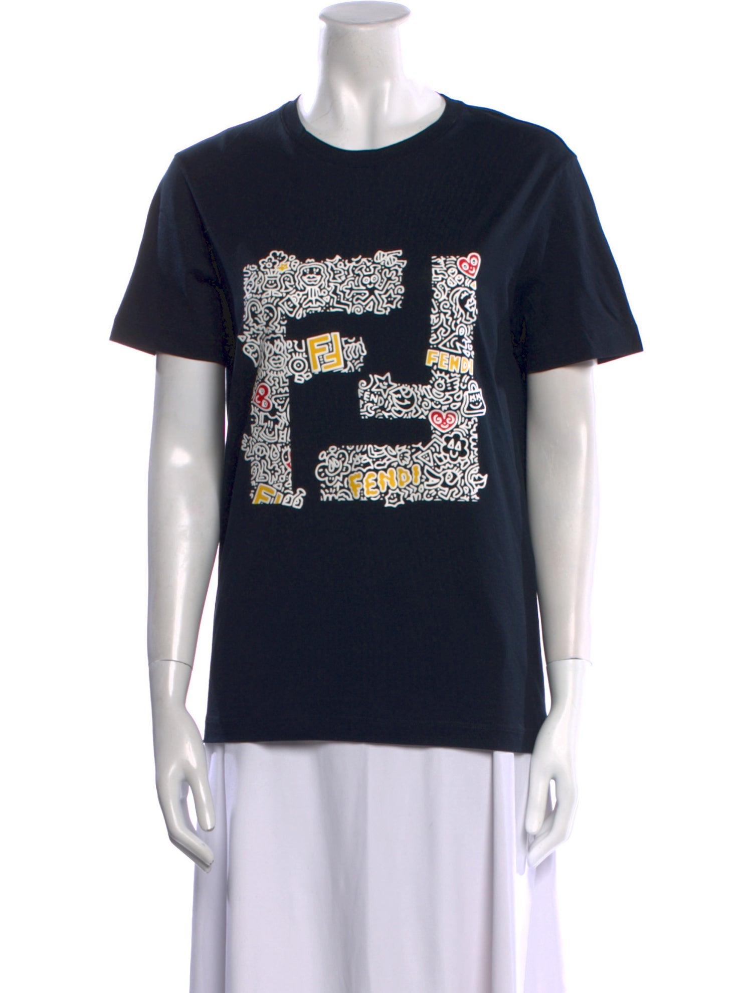 Fendi Graphic Print Crew Neck T-Shirt