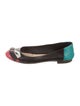 Fendi Monsters Motif Leather Ballet Flats