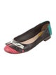 Fendi Monsters Motif Leather Ballet Flats
