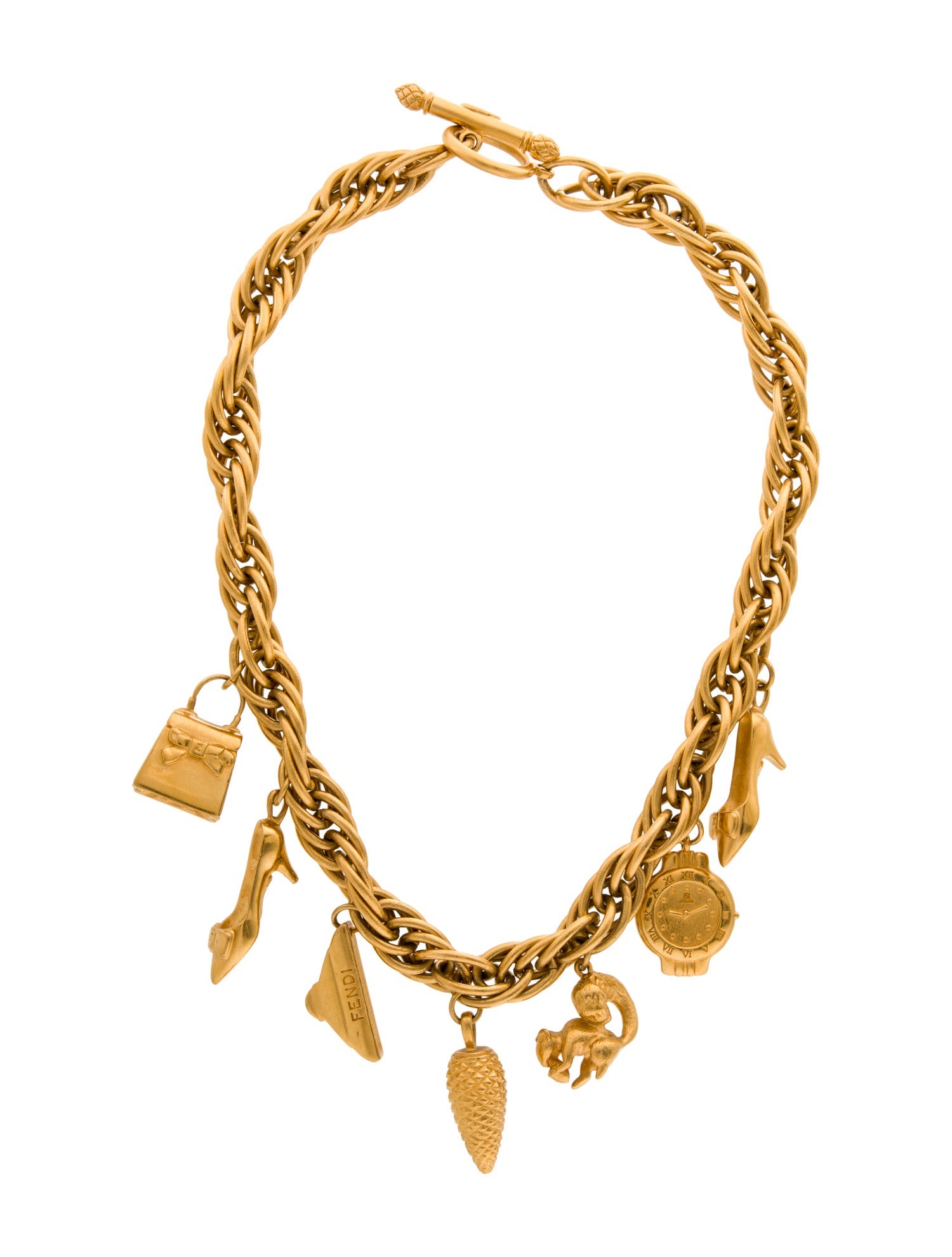 Fendi Vintage Charm Collar Necklace