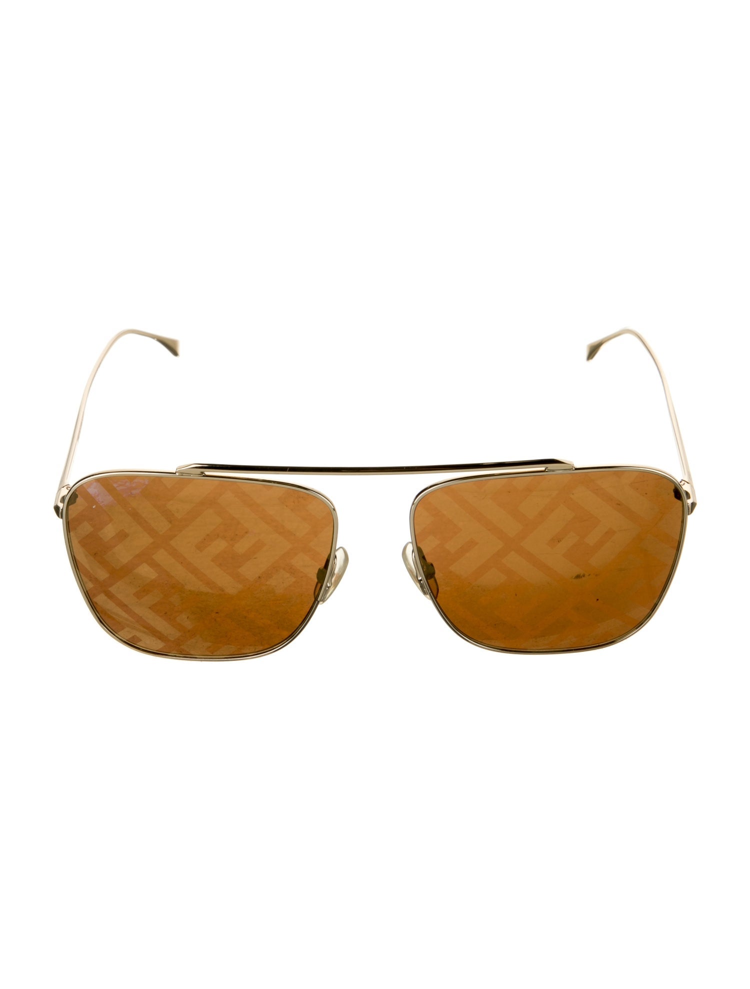 Fendi Zucca FF Logo Aviator Sunglasses