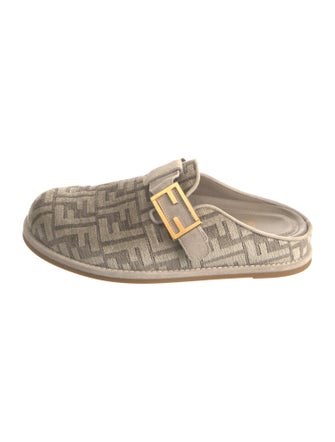 Fendi Zucca FF Logo Printed Mules