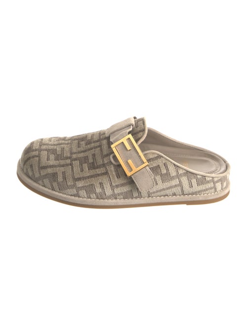 Fendi Zucca FF Logo Printed Mules