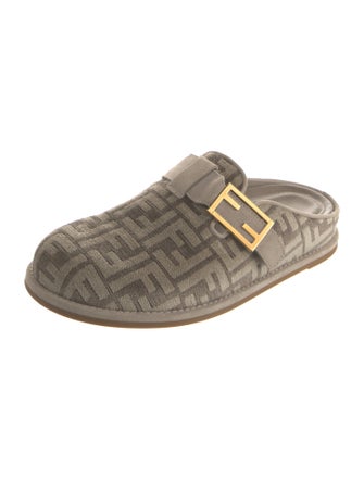 Fendi Zucca FF Logo Printed Mules