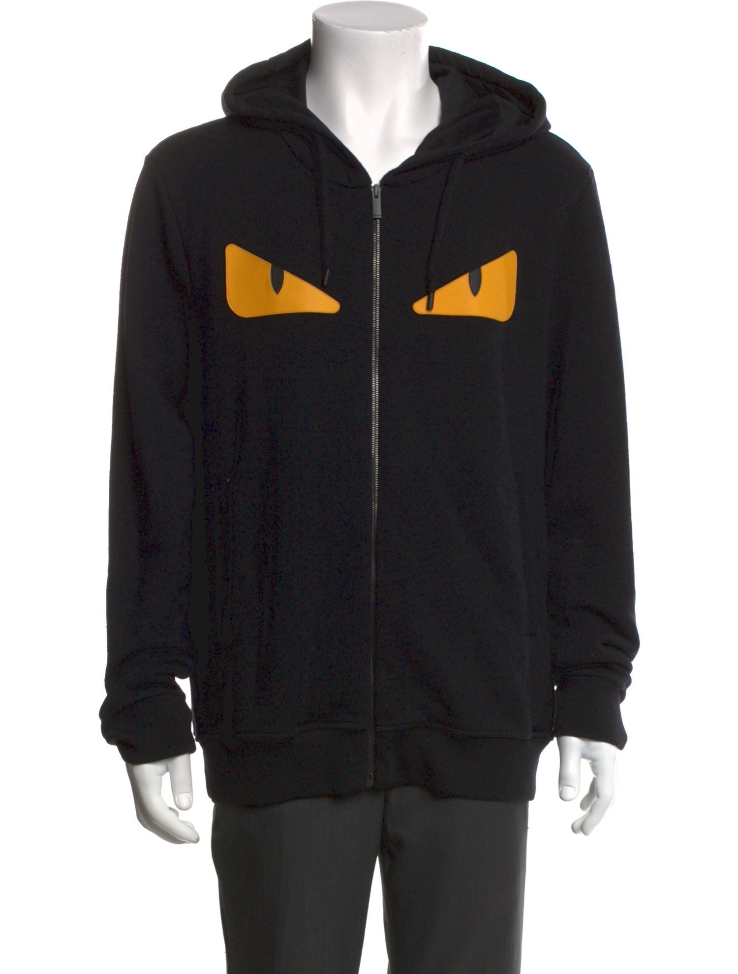 Fendi Graphic Print V-Neck Hoodie