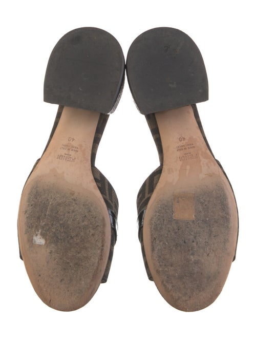 Fendi Zucca FF Logo Canvas Slides