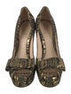 Fendi Suede Printed Pumps