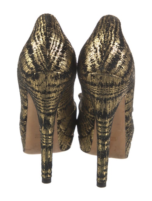 Fendi Suede Printed Pumps