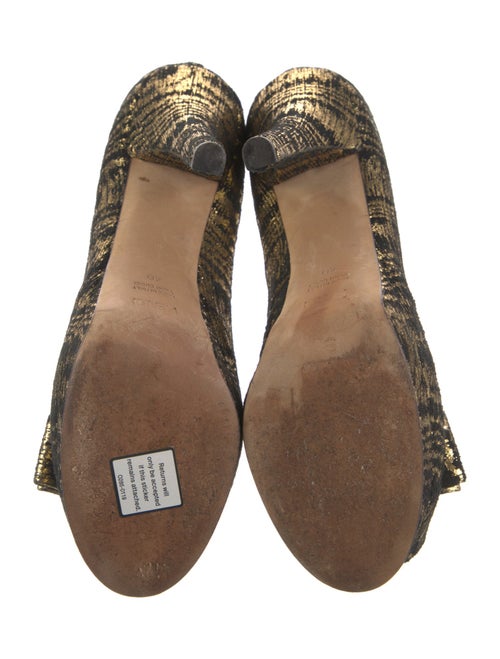 Fendi Suede Printed Pumps