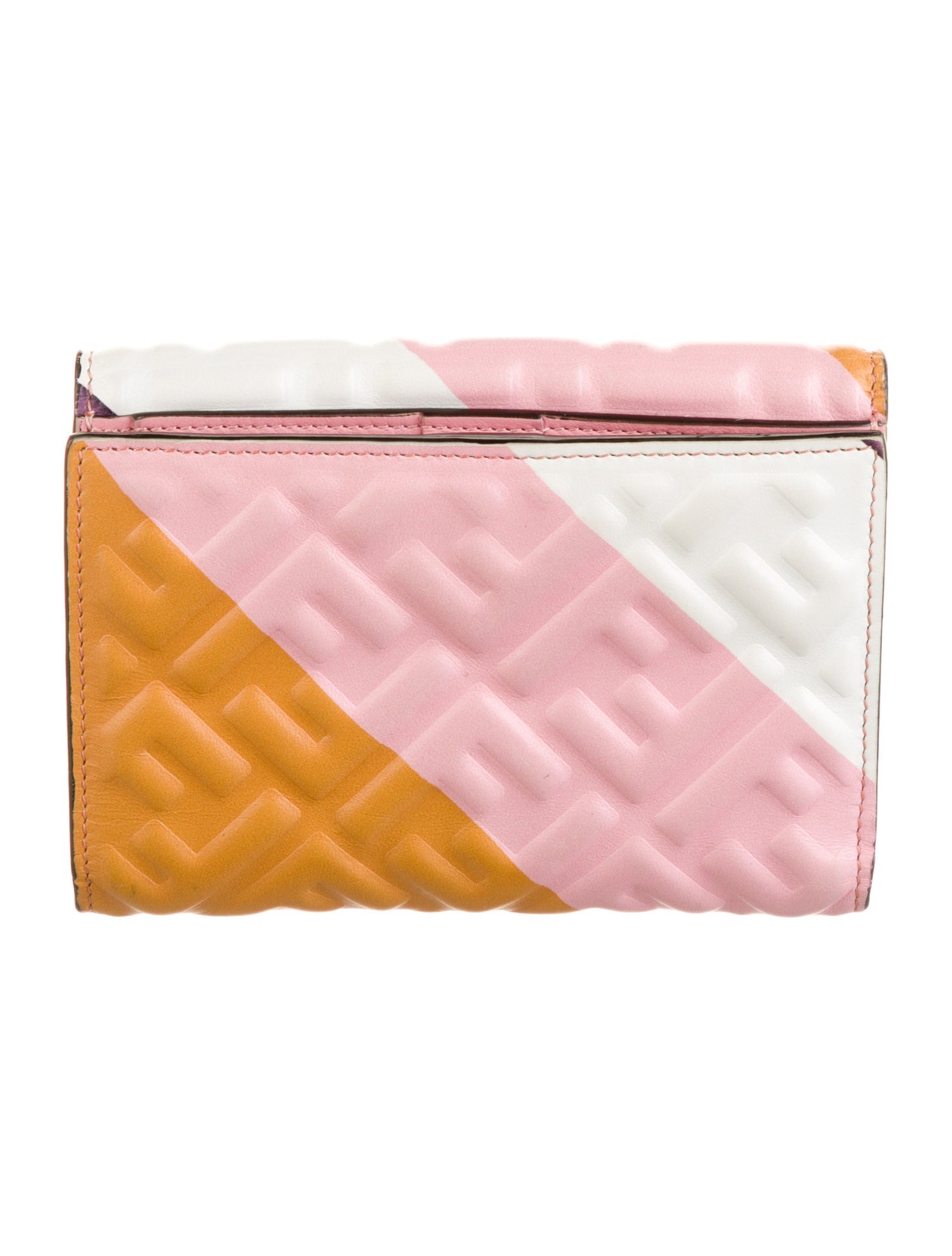 Fendi 2022 Zucca FF Logo Compact Wallet