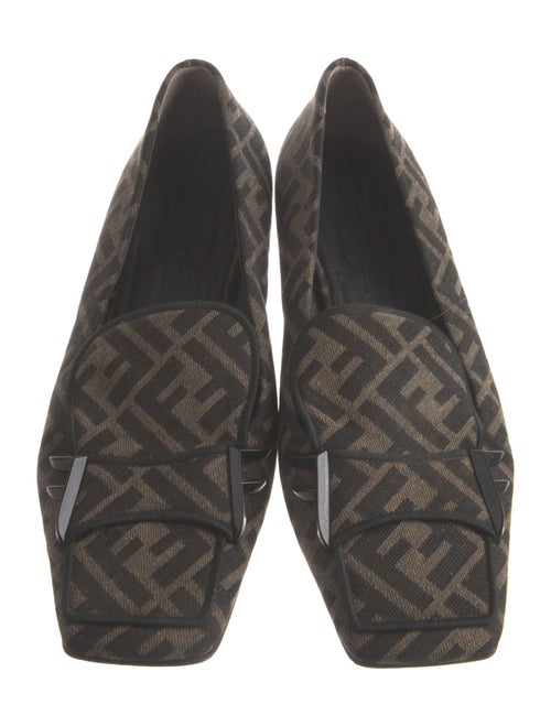 Fendi Zucca FF Logo Canvas Loafers