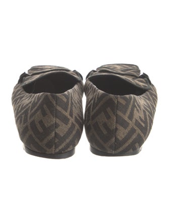 Fendi Zucca FF Logo Canvas Loafers