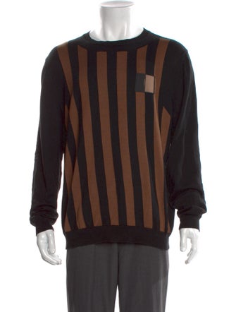 Fendi Pequin Pattern Crew Neck Pullover