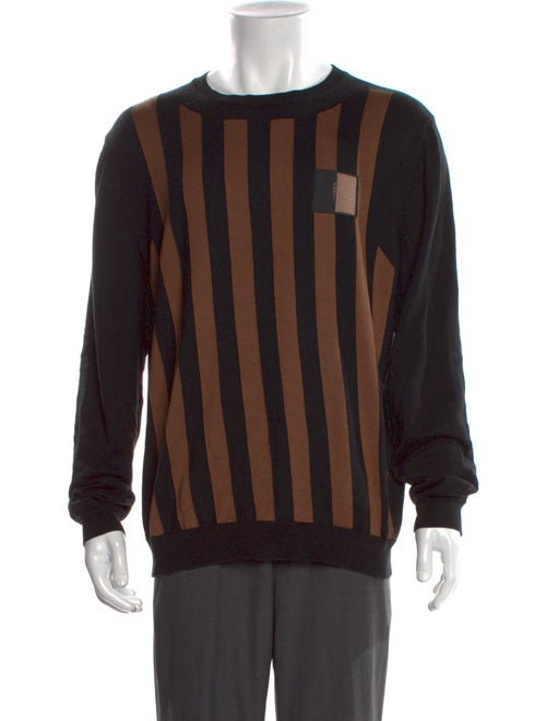 Fendi Pequin Pattern Crew Neck Pullover