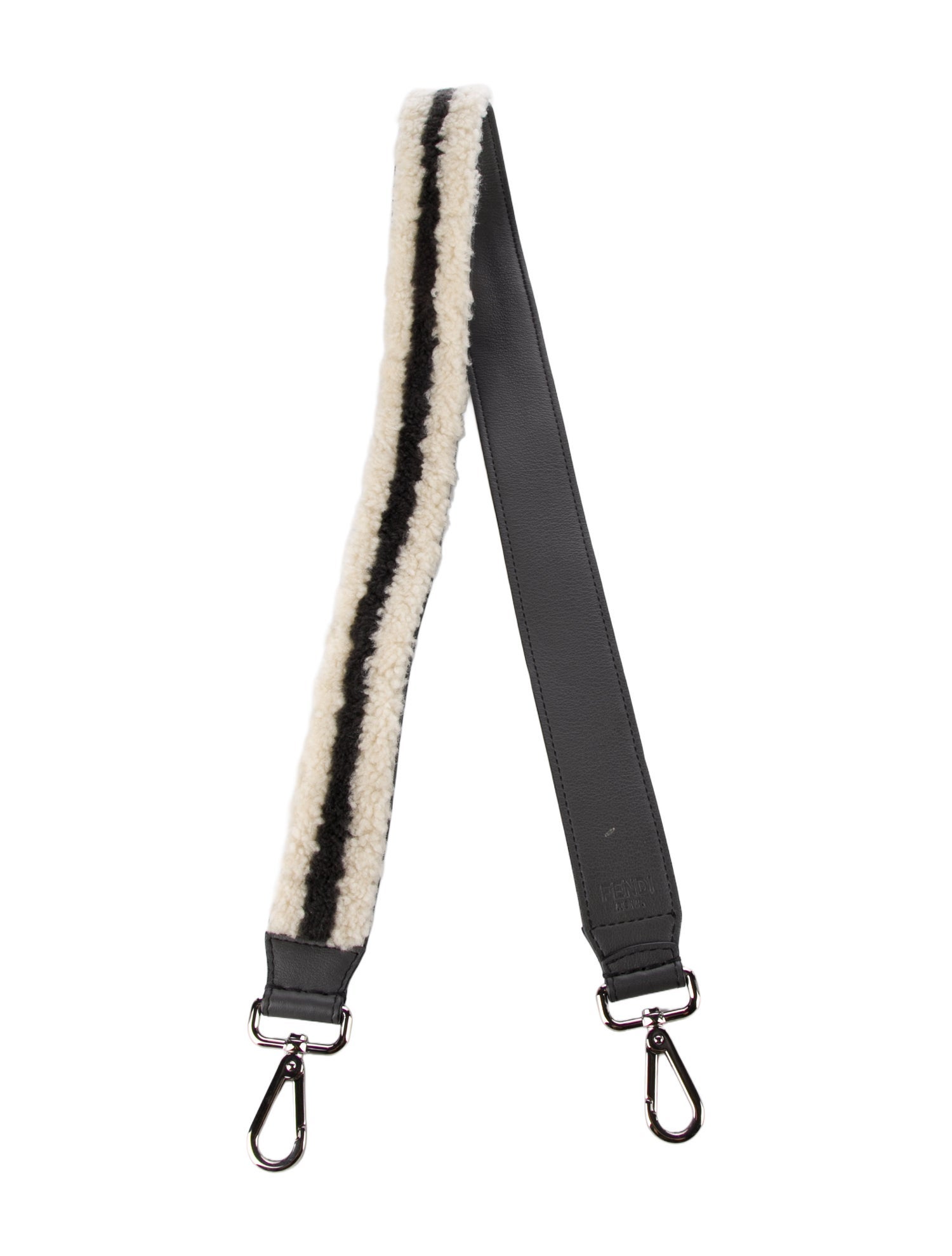 Fendi white pattern print bag strap