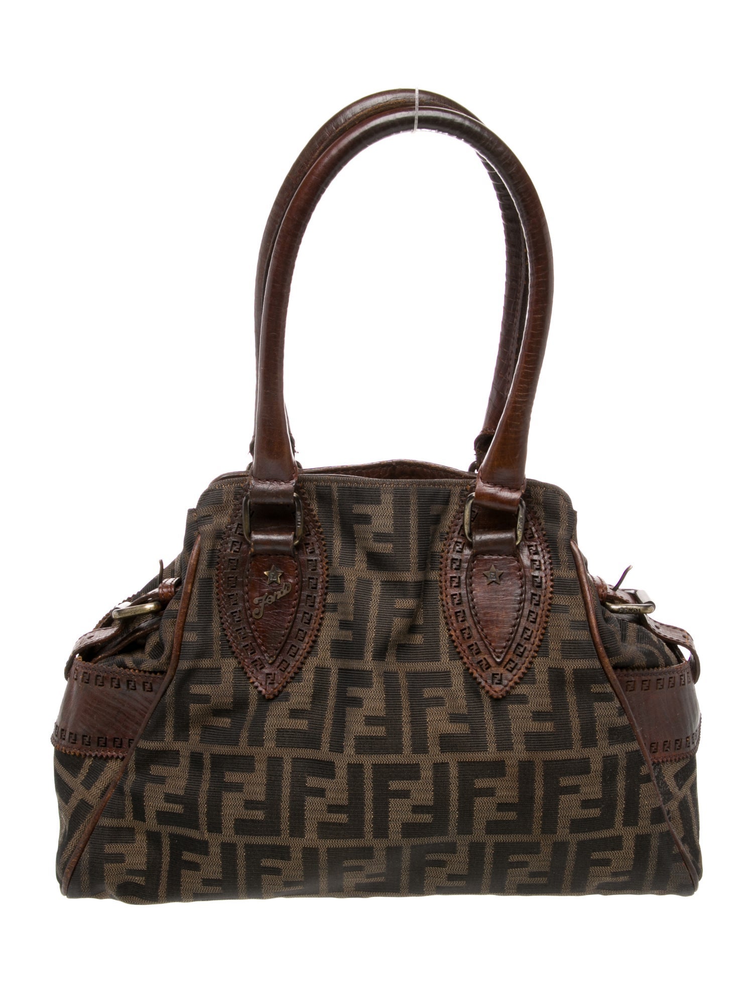Fendi Zucchino Sequin-Embellished Bauletto Boston Bag