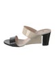 Fendi Patent Leather Colorblock Pattern Slides