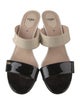 Fendi Patent Leather Colorblock Pattern Slides