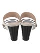 Fendi Patent Leather Colorblock Pattern Slides