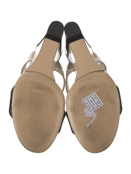 Fendi Patent Leather Colorblock Pattern Slides