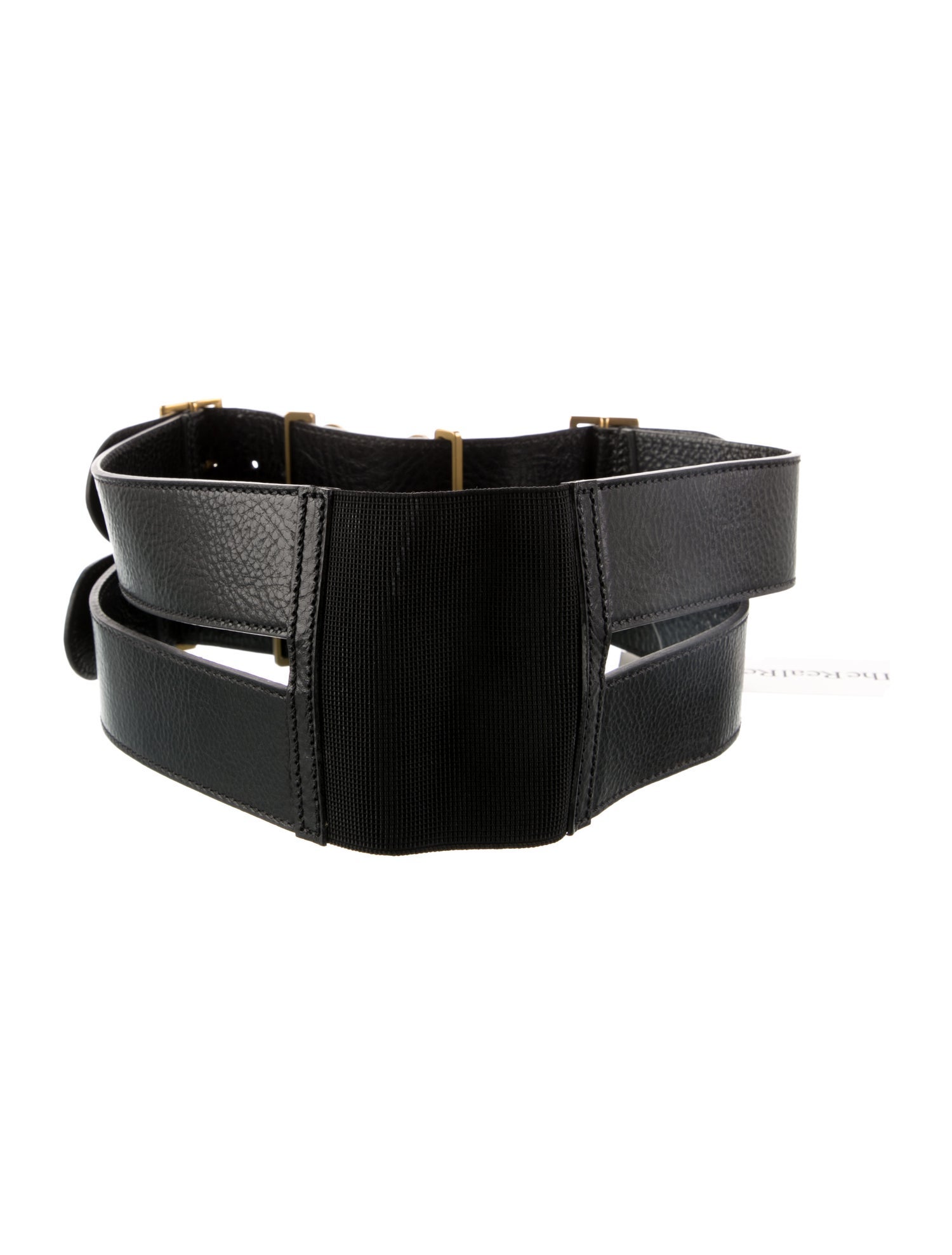 Fendi Wide Leather Waist Belt