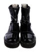 Fendi Patent Leather Colorblock Pattern Combat Boots
