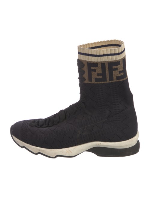 Fendi Zucca FF Logo Printed Sock Sneakers