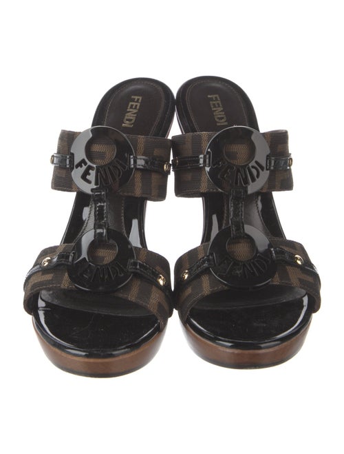 Fendi Zucca FF Logo Printed Mules