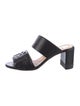 Fendi Zucca FF Logo Leather Slides