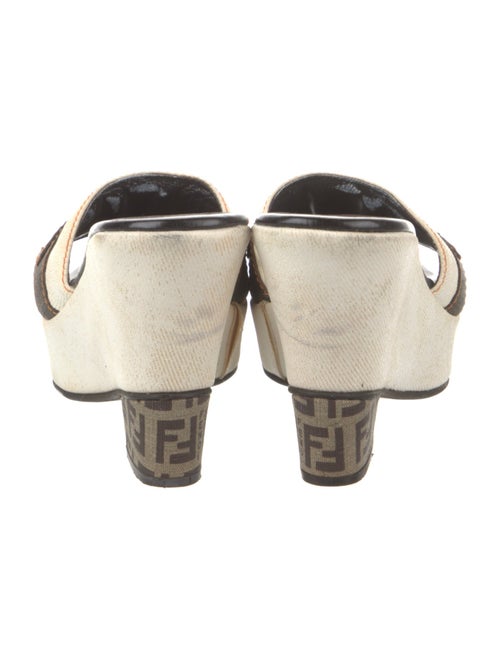 Fendi Zucchino FF Logo Printed Slides