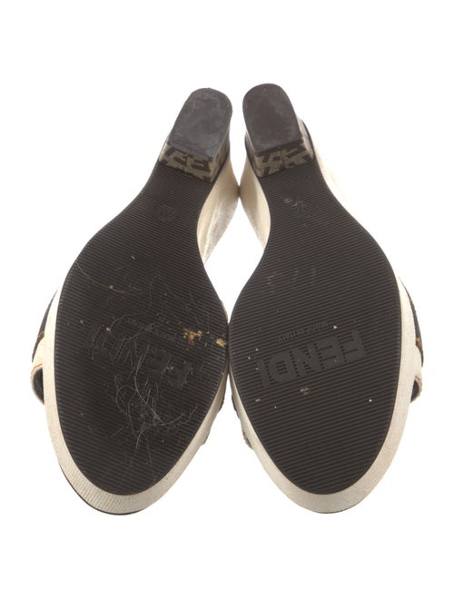 Fendi Zucchino FF Logo Printed Slides