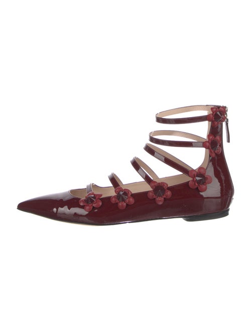 Fendi Spike Accents Patent Leather Flats