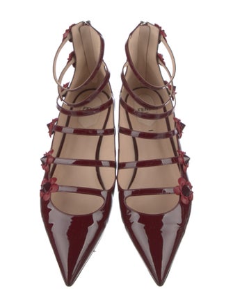 Fendi Spike Accents Patent Leather Flats
