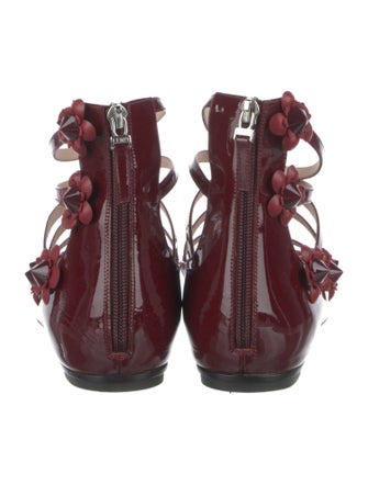 Fendi Spike Accents Patent Leather Flats