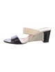 Fendi Patent Leather Colorblock Pattern Slides