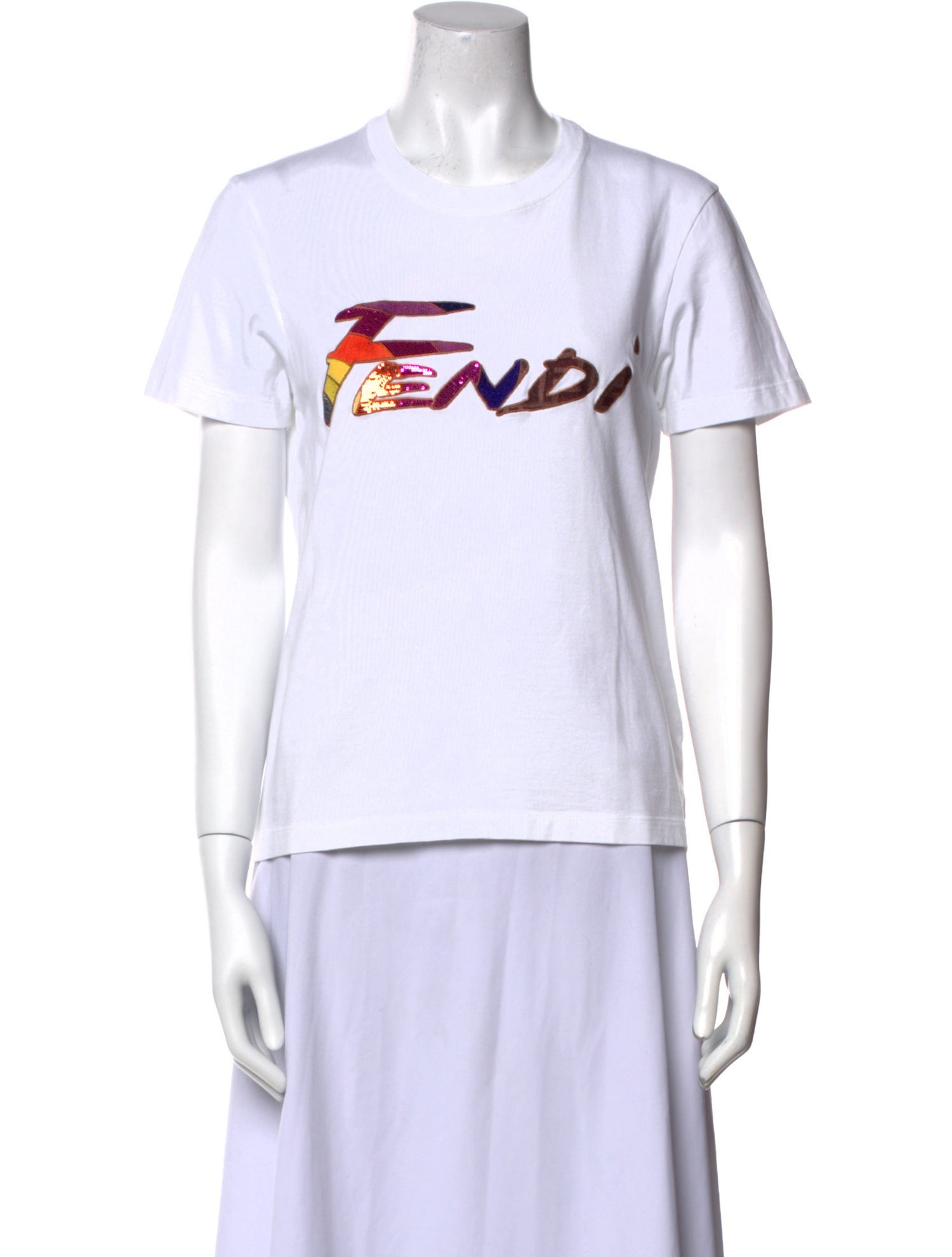 Fendi Graphic Print Crew Neck T-Shirt