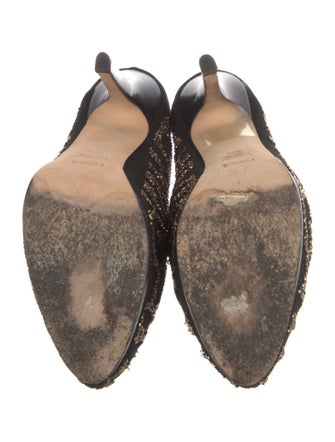 Fendi Suede Printed Mules