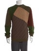Fendi Colorblock Pattern Crew Neck Pullover