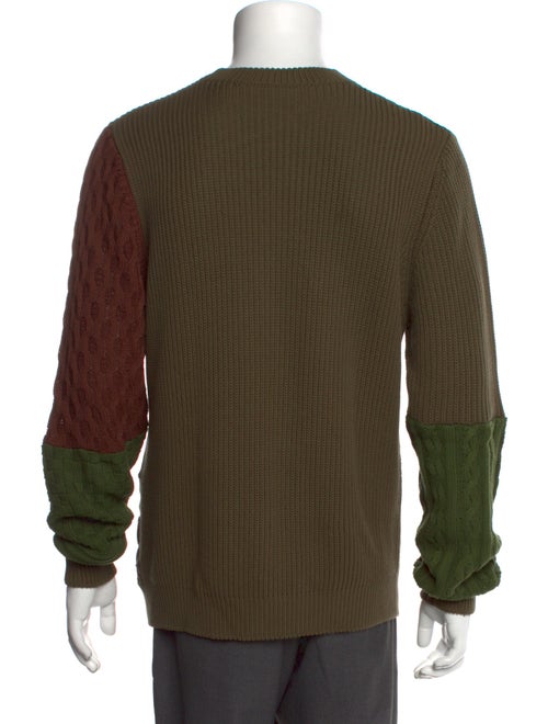 Fendi Colorblock Pattern Crew Neck Pullover