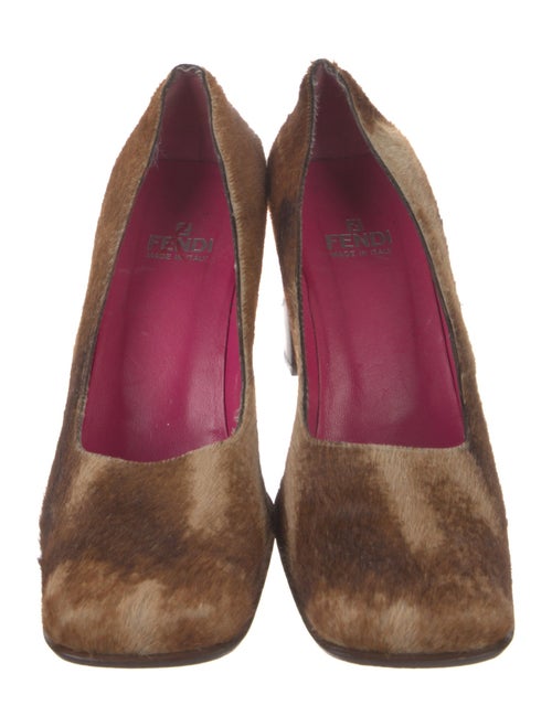 Fendi Ponyhair Animal Print Pumps