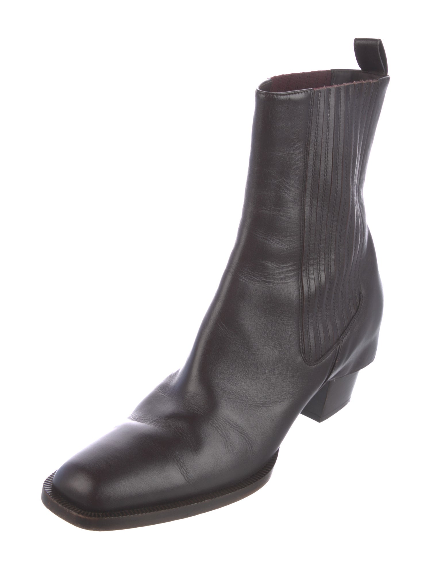 Fendi Leather Western Boots