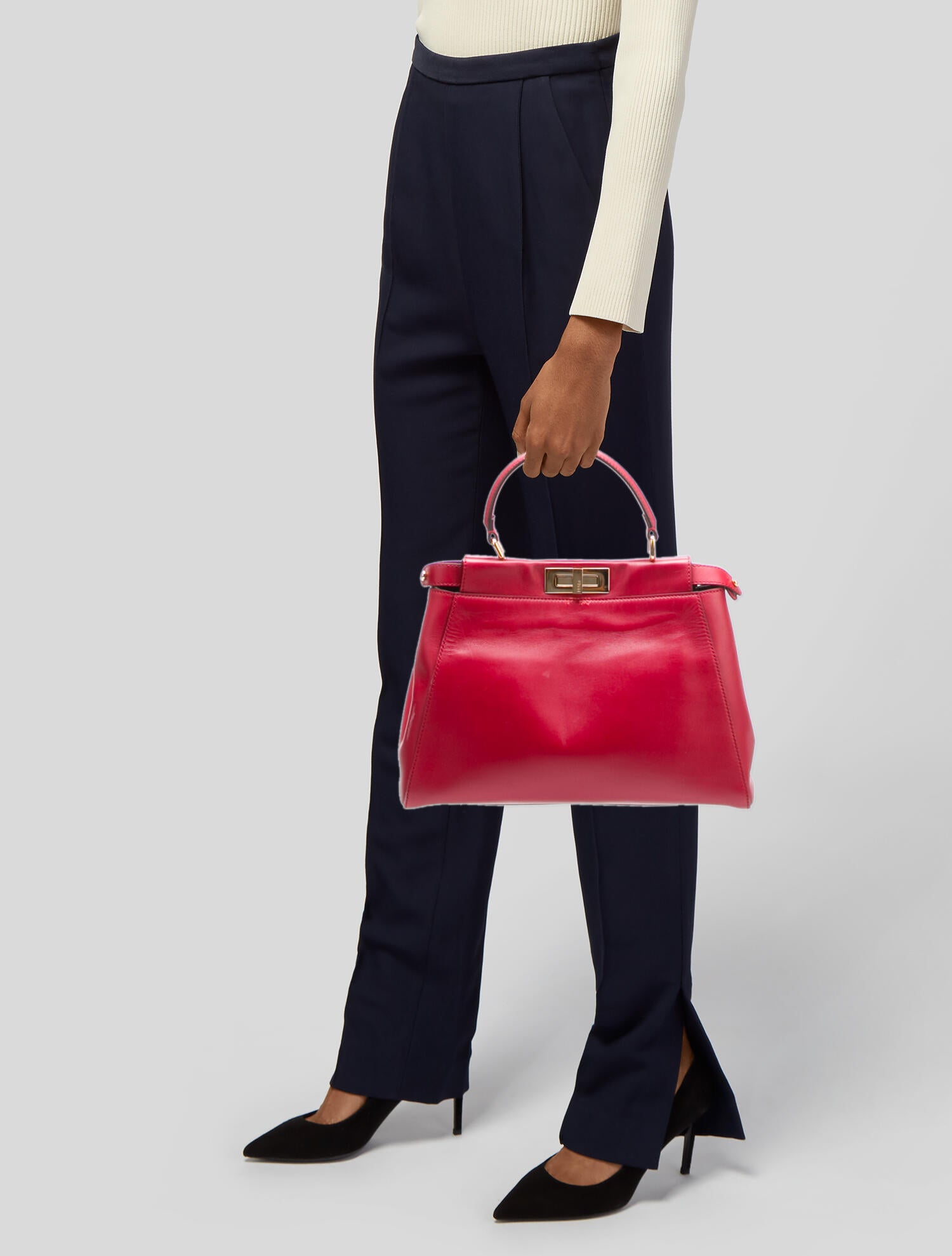 Fendi Leather Peekaboo Large